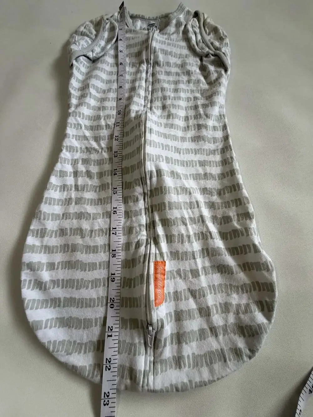 SwaddleMe Baby Gray White Stripe Pod Zip Swaddle Sleep Sack Cotton